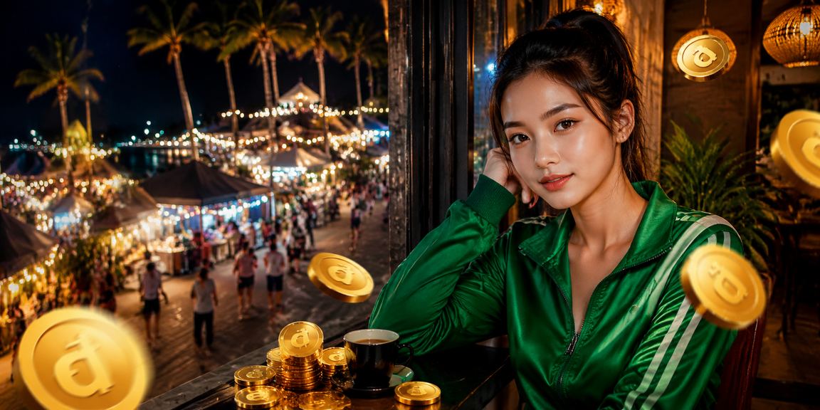 Cảnh sáng sủa của quán cà phê tại casino Phú Quốc